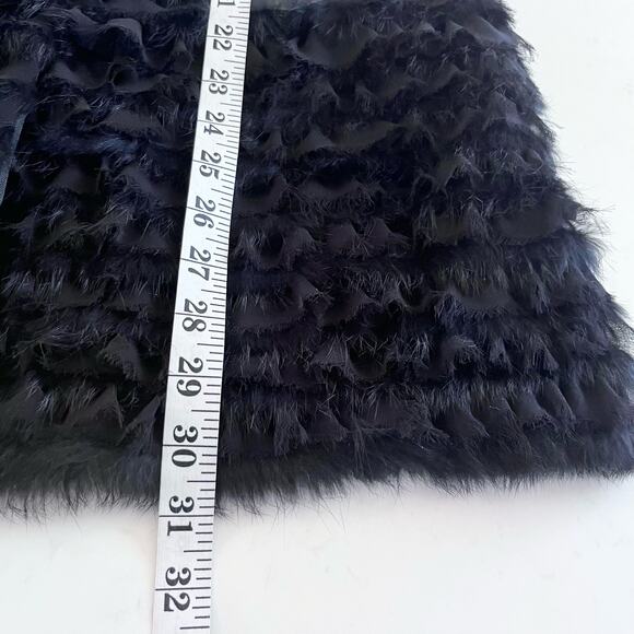 CF Charm Furs Black Rabbit Fur Cap Sleeve Vest Jacket Size Medium - Picture 11 of 14